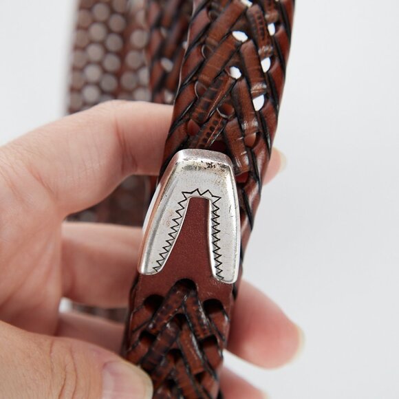 Relic Brown Braided Leather Belt NEW Size 1X - Picture 3 of 5